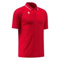 Aulos Polo RED/WHT XXL Teknisk poloskjorte - Unisex