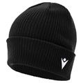 Zima Beanie BLK SR Ribbestrikket lue med oppkant